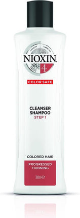 Nioxin System 4 Cleanser 300ml - Normale shampoo vrouwen - Voor Beschadigd haar/Droog haar/Gekleurd haar