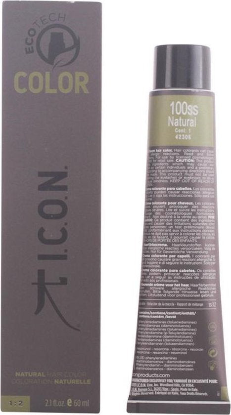 I.C.O.N . Ecotech Color Coloration Permanente #100Ss Natural haarkleuring Neutraal 60 ml