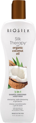 Biosilk - Silk Therapy with Organic Coconut Oil - 3-in-1 Shampoo, Conditioner & Body Wash - 167  ml