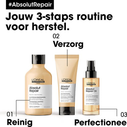 L’Oréal Professionnel Absolut Repair Shampoo – Herstelt beschadigd haar – Serie Expert – 300 ml