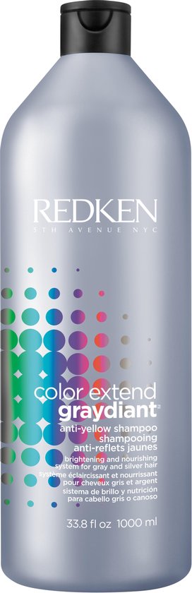 Redken Color Extend Graydiant Shampoo - Gray Hair Shampoo Neutralizing Yellow Tones - Shampoo - 1000 ml