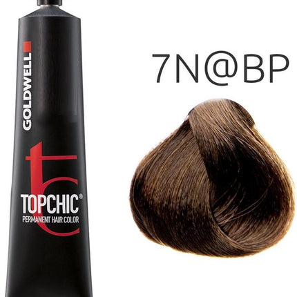 Goldwell Haarverf Topchic Permanent Hair Color 7N@BP Medium Blonde Elumenated Beige Pearl