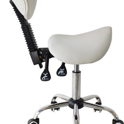 Zadelkruk ergonomisch rugleuning kantelbaar - kapperskruk - tabouret - hoogte verstelbaar