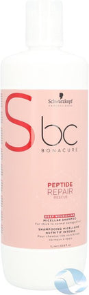 Schwarzkopf Bonacure Repair Rescue Deep Nourishing Shampoo -1000 ml -  vrouwen - Voor Beschadigd haar/Droog haar