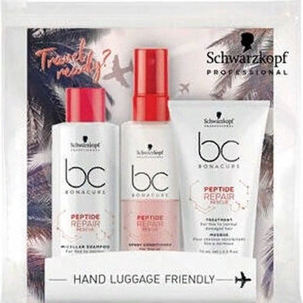 SCHWARZKOPF PROFESSIONAL BC Peptide Repair Rescue KIT komplekts ceļojumiem, 100+100+75ml