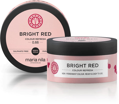 Maria Nila - Bright Red Color Refresh Mask - Gentle Nourishing Mask Without Permanent Color Pigments