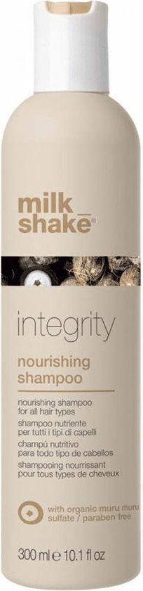 milk_shake integrity nourishing shampoo 300 ml - vrouwen - Voor Beschadigd haar/Dik haar/Dof haar/Droog haar/Fijn en slap haar/Gekleurd haar/Krullend haar/Normaal haar/Pluizig haar/Verzwakt en breekbaar haar