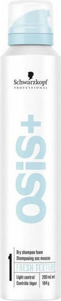 Schwarzkopf OSiS+ Fresh Texture - Dry Shampoo Foam - Droogshampoo vrouwen - Voor Normaal haar - 200 ml - Droogshampoo vrouwen - Voor Normaal haar
