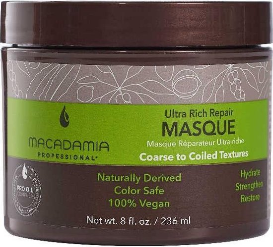 Macadamia Ultra Rich Repair Masque-236ml - Haarmasker beschadigd haar