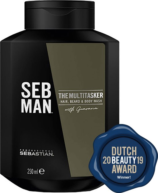 SEB MAN The Multitasker Care 3-in-1 Shampoo 250ml - Normale shampoo vrouwen - Voor Alle haartypes