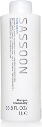 SASSOON Pure Clean Shampoo -1000 ml - Normale shampoo vrouwen - Voor Alle haartypes
