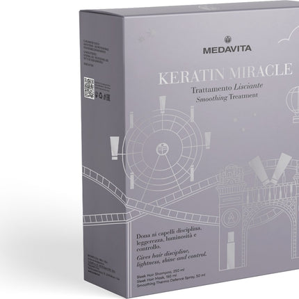 Medavita Keratin Miracle Trio Box | Shampoo, masker en stylingproduct | Extra voordelig