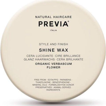 Previa Style & Finish Shine Wax 100ml - Biologische natuurlijke wax
