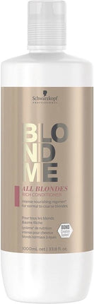 Schwarzkopf BlondMe All Blondes Rich Conditioner 1000ml - vrouwen - Voor - Conditioner voor ieder haartype