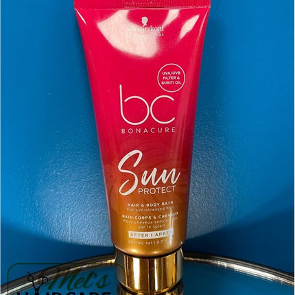 Trekt snel in en plakt niet -  Schwarzkopf Bonacure Sun Protect Hair & Body Bath 200 ml -  vrouwen - Voor