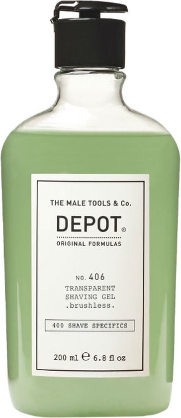 Depot 406 transparent shaving gel brushless 100ml