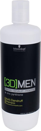 Schwarzkopf Professional - 3D Anti-Dandruff Shampoo - Anti-Dandruff Shampoo for Men - 1000ml