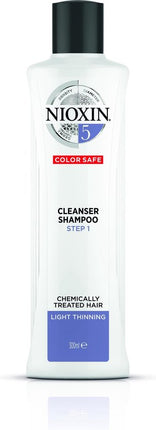 Nioxin System 5 Cleanser 300ml - Normale shampoo vrouwen - Voor Beschadigd haar/Droog haar/Gekleurd haar