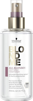 Schwarzkopf BlondMe All Blondes Light Spray Conditioner 200ml - vrouwen - Voor Droog haar/Geblondeerd haar - Conditioner voor ieder haartype