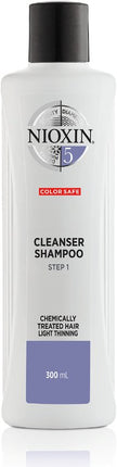 Nioxin System 5 Cleanser 300ml - Normale shampoo vrouwen - Voor Beschadigd haar/Droog haar/Gekleurd haar