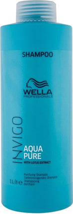 Wella Invigo Balance Aqua Pure Reinigende shampoo 1000 ml - Normale shampoo vrouwen - Voor Alle haartypes