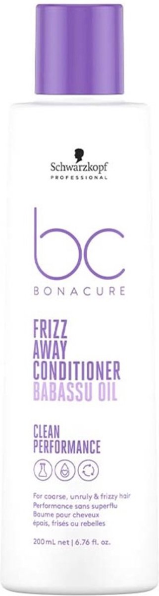 Schwarzkopf Bonacure Frizz Away Conditioner 200ml - vrouwen - Voor - Conditioner voor ieder haartype