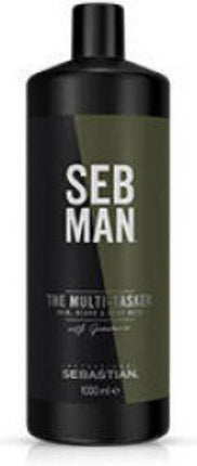 SEB MAN The Multitasker Care 3-in-1 Shampoo 1000ml - Normale shampoo vrouwen - Voor Alle haartypes