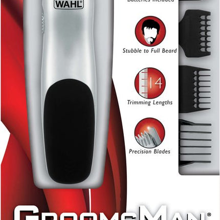 Wahl Groomsman Battery - Baardtrimmer - Draadloos - Zilver