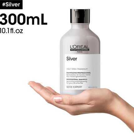 L’Oréal Professionnel Silver Shampoo – Zilvershampoo voor wit en grijs haar – Serie Expert – 300 ml