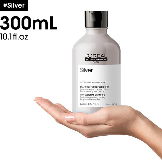 L’Oréal Professionnel Silver Shampoo – Zilvershampoo voor wit en grijs haar – Serie Expert – 300 ml