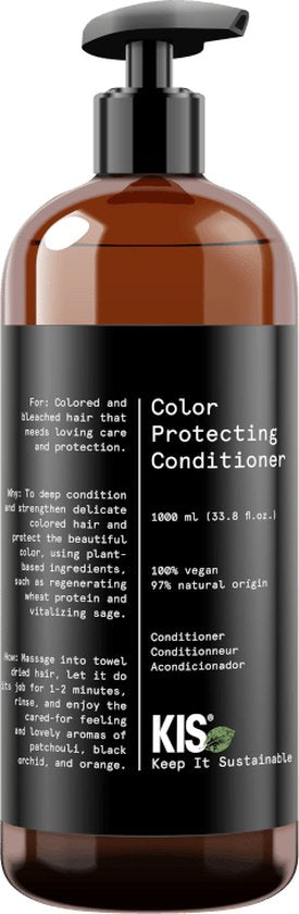 KIS Green Color Protecting Conditioner 1000 ml - Conditioner voor ieder haartype