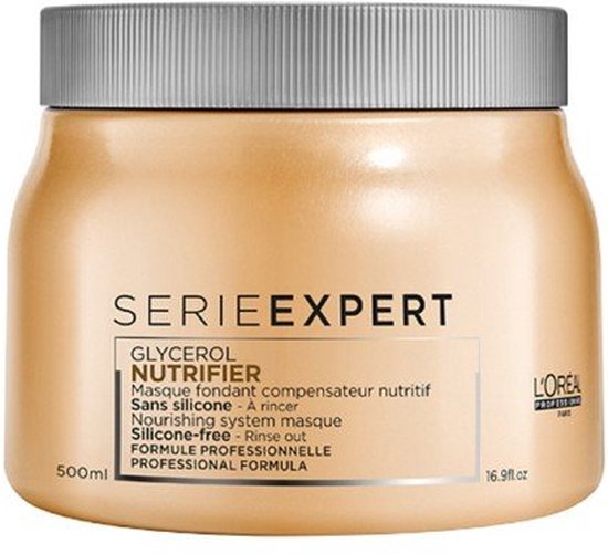 L'Oréal Professionnel Serie Expert Nutrifier Masker 500 ml - Haarmasker droog haar - Haarmasker beschadigd haar