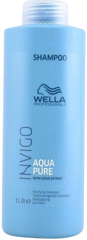 Wella Invigo Balance Aqua Pure Reinigende shampoo 1000 ml - Normale shampoo vrouwen - Voor Alle haartypes