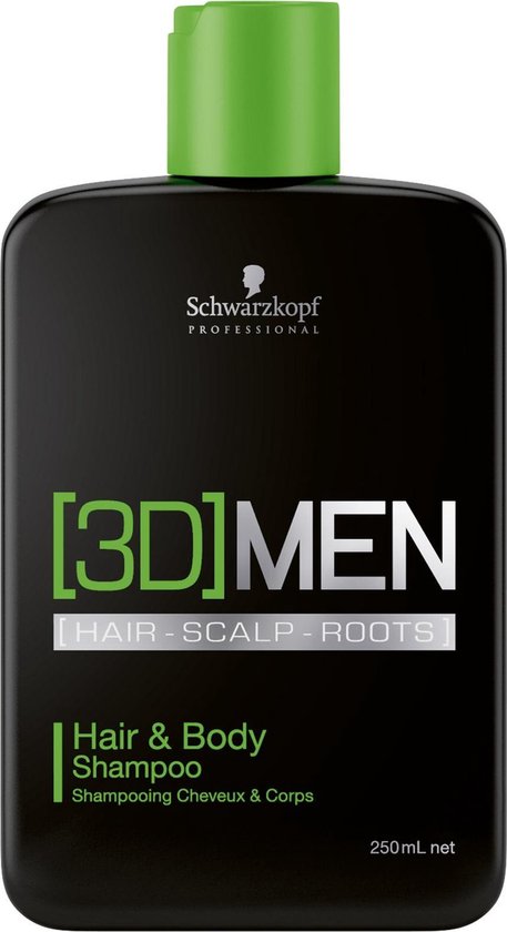 Schwarzkopf 3D Mension Hair & Body Shampoo 250 ml -  vrouwen - Voor Normaal haar