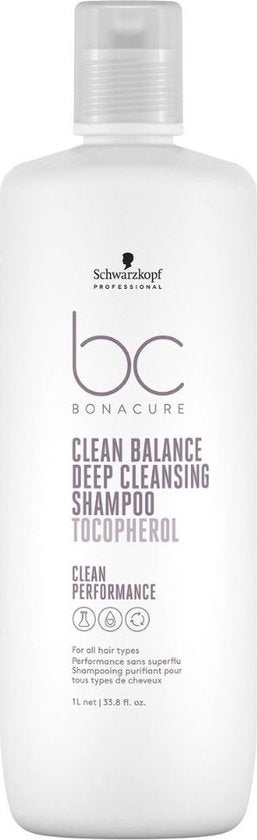 Schwarzkopf Bonacure Clean Balance Deep Cleansing Shampoo 1000ml - vrouwen - Voor