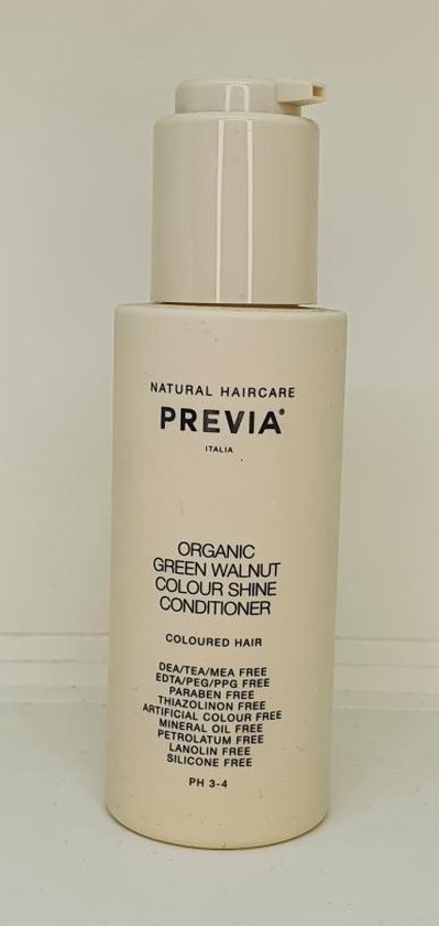 Previa Organic Green Walnut Colour Shine Conditioner voor gekleurd haar 100 ml