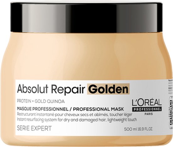 L'Oréal Professionnel Serie Expert Absolut Repair Gold Haarmasker GOLDEN 500 ml - Haarmasker droog haar - Haarmasker beschadigd haar