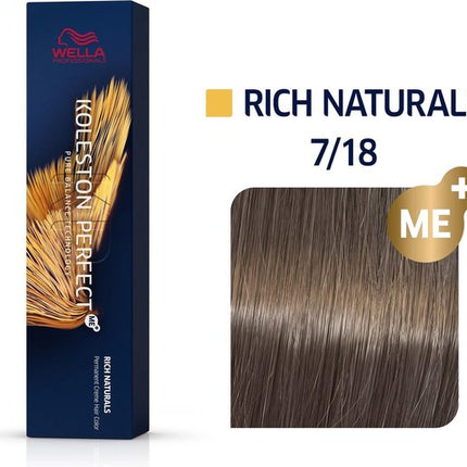 Wella Professionals - Wella Professionals Koleston Perfect Me 7/18 Rich Naturals 60ml