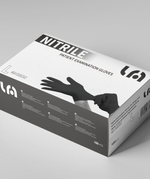 LyncMed Nitrile Gloves Zwart  L 100 stuks